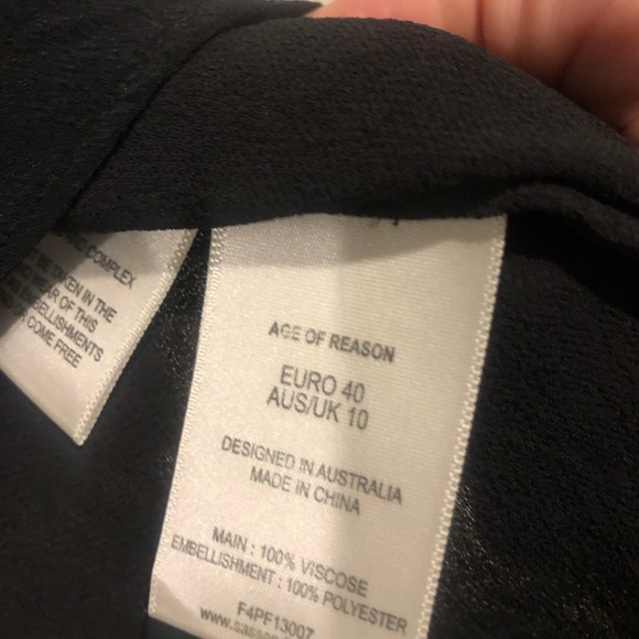 Black Sassanid bide blouse with sequins on the pocket - Picture 4 of 5